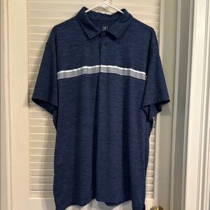 LN GEORGE BRAND SIZE XL Men's Blue Polo Shirt SHORT SLEEVES